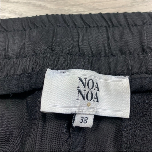 NOA NOA Black High Rise Cuffed Hem Trouser Pants - Picture 7 of 12